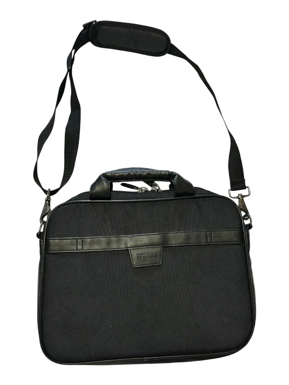 Kenneth Cole Reaction R-Tech Black Messenger Style Laptop Bag W/ Shoulder Strap
